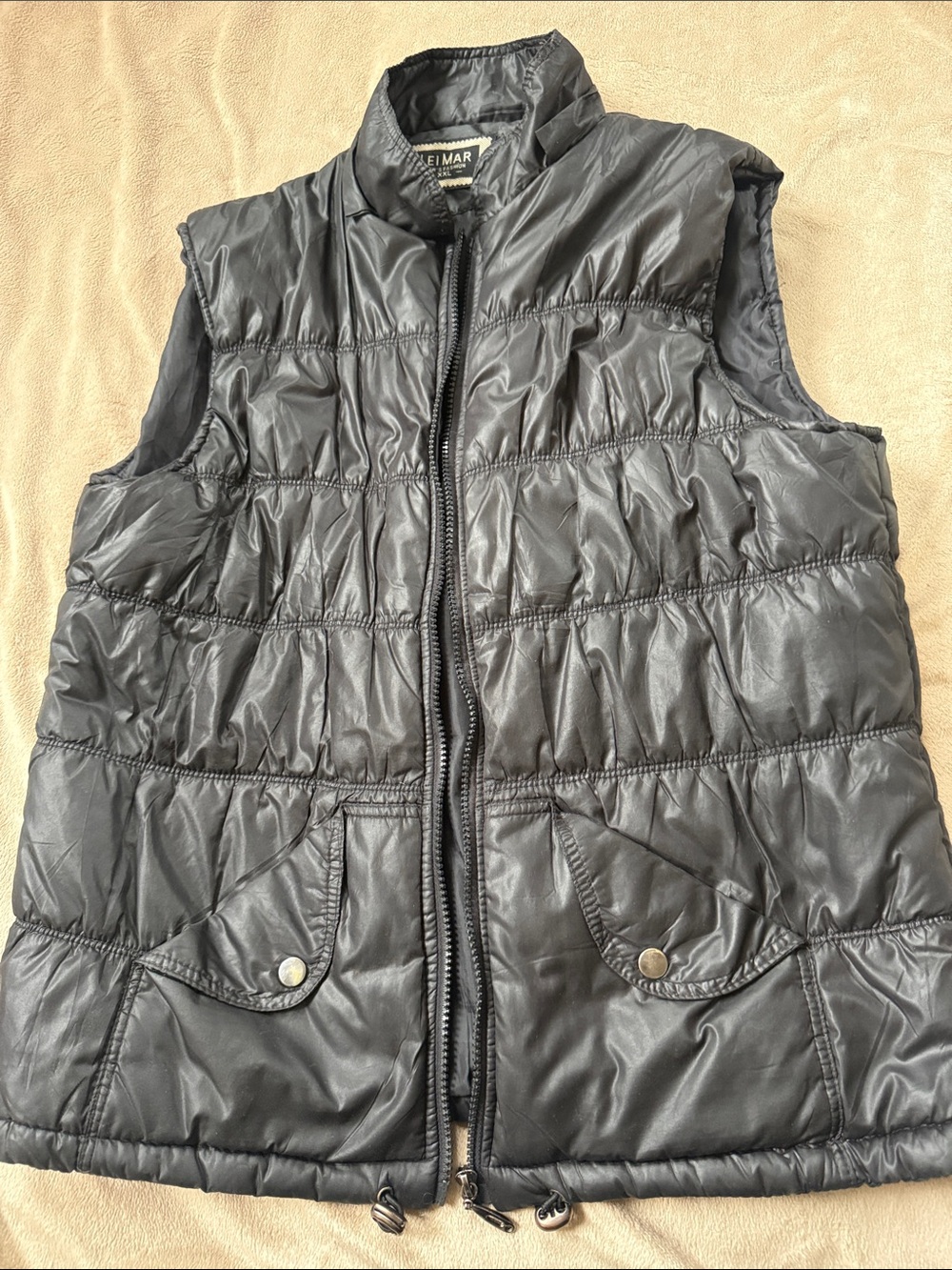 Men's Black Quilted Puffer Vest